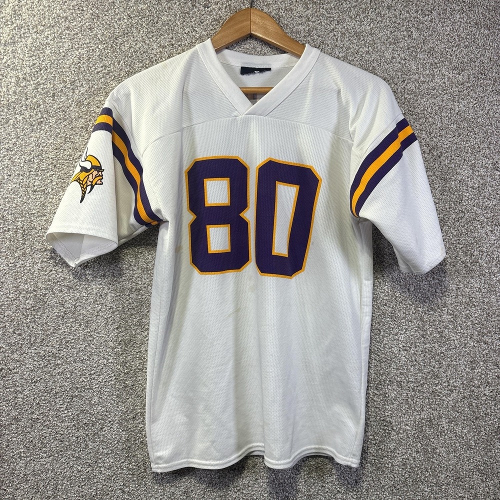 Minnesota Vikings Jersey Mens Medium White NFL Football Cris Carter 80